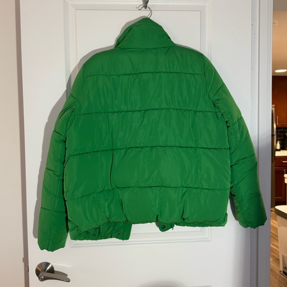 Green Puffer Jacket - image 2